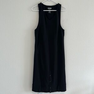 Crea Concept Upside Down Pant Illusion Sleeveless Black Dress
